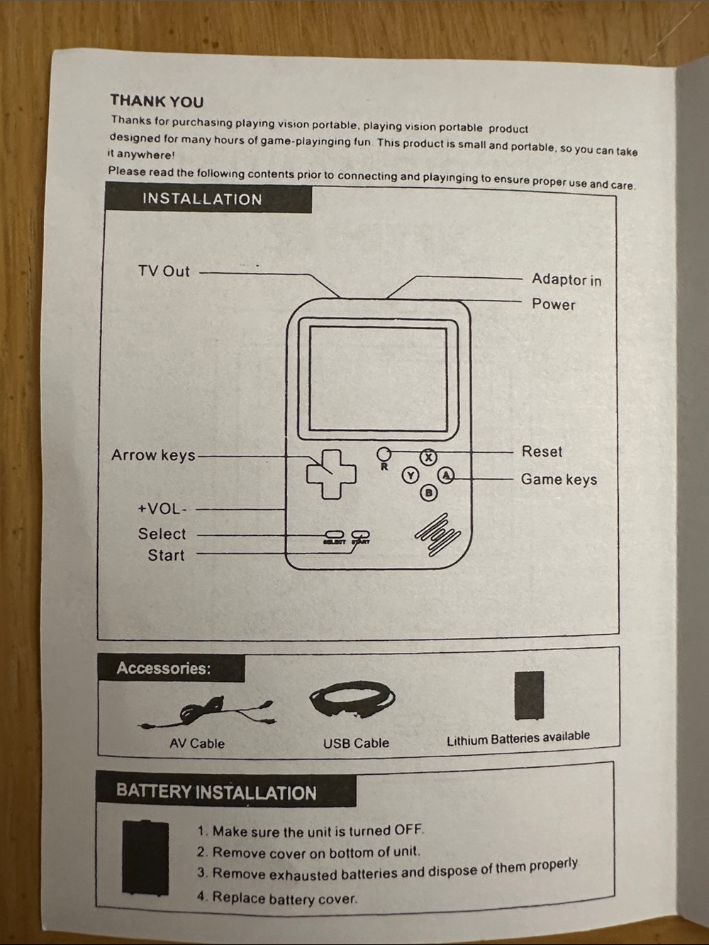Retro FC Handheld Game Console - Yellow - Picture 8 of 17